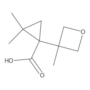 2,2-Dimethyl-1-(3-methyloxetan-3-yl)cyclopropane-1-carboxylic acid结构式