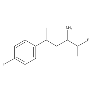 1,1-Difluoro-4-(4-fluorophenyl)pentan-2-amine Structure