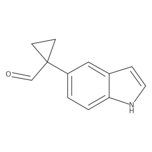 1-(1H-indol-5-yl)cyclopropane-1-carbaldehyde Structure