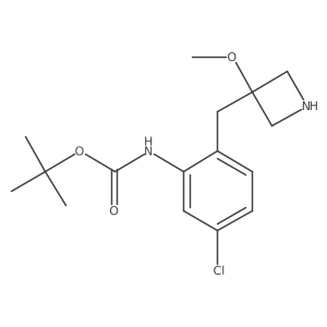 tert-butyl N-{5-chloro-2-[(3-methoxyazetidin-3-yl)methyl]phenyl}carbamate结构式