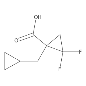 1-(Cyclopropylmethyl)-2,2-difluorocyclopropane-1-carboxylic acid Structure