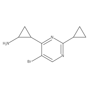 2-(5-Bromo-2-cyclopropylpyrimidin-4-yl)cyclopropan-1-amine结构式