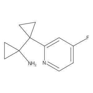 1-[1-(4-Fluoropyridin-2-yl)cyclopropyl]cyclopropan-1-amine结构式