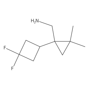 [1-(3,3-Difluorocyclobutyl)-2,2-dimethylcyclopropyl]methanamine Structure