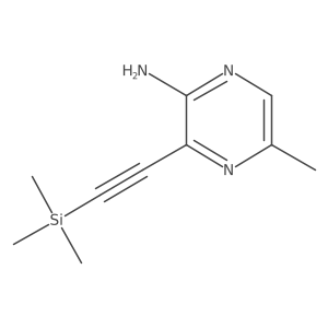 5-Methyl-3-[(trimethylsilyl)ethynyl]pyrazin-2-amine结构式