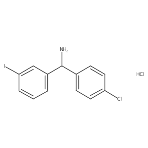 (4-Chlorophenyl)(3-iodophenyl)methanamine hydrochloride Structure