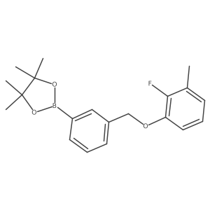2-[3-[(2-Fluoro-3-methyl-phenoxy)methyl]phenyl]-4,4,5,5-tetramethyl-1,3,2-dioxaborolane Structure