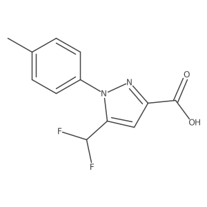 5-(Difluoromethyl)-1-(4-methylphenyl)pyrazole-3-carboxylic acid结构式