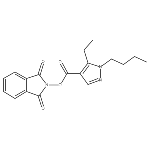 1,3-dioxo-2,3-dihydro-1H-isoindol-2-yl 1-butyl-5-ethyl-1H-pyrazole-4-carboxylate结构式