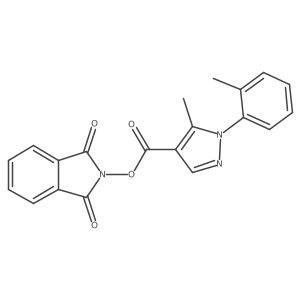 1,3-dioxo-2,3-dihydro-1H-isoindol-2-yl 5-methyl-1-(2-methylphenyl)-1H-pyrazole-4-carboxylate结构式