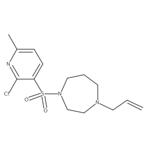 1-(2-Chloro-6-methylpyridin-3-yl)sulfonyl-4-prop-2-enyl-1,4-diazepane结构式