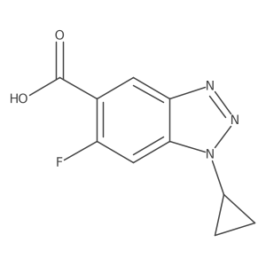 1-cyclopropyl-6-fluoro-1H-1,2,3-benzotriazole-5-carboxylic acid Structure