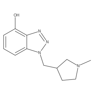 1-[(1-methylpyrrolidin-3-yl)methyl]-1H-1,2,3-benzotriazol-4-ol结构式