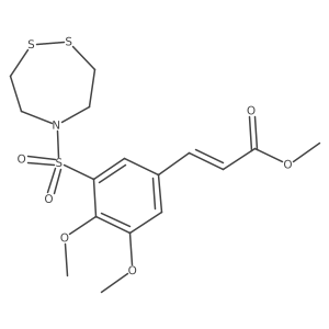 Methyl 3-[3-(1,2,5-dithiazepane-5-sulfonyl)-4,5-dimethoxyphenyl]prop-2-enoate结构式