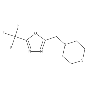 4-{[5-(Trifluoromethyl)-1,3,4-oxadiazol-2-yl]methyl}thiomorpholine Structure