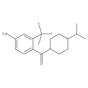 (4-Amino-2-(trifluoromethyl)phenyl)(4-isopropylpiperazin-1-yl)methanone结构式