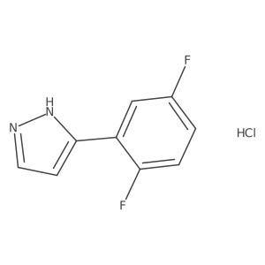 3-(2,5-difluorophenyl)-1H-pyrazole hydrochloride Structure