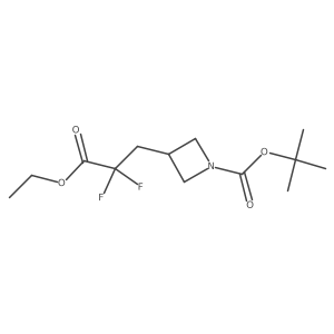 Tert-butyl 3-(3-ethoxy-2,2-difluoro-3-oxopropyl)azetidine-1-carboxylate Structure