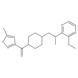 3-methoxy-N-methyl-N-{[1-(5-methyl-1,2-oxazole-3-carbonyl)piperidin-4-yl]methyl}pyrazin-2-amine Structure