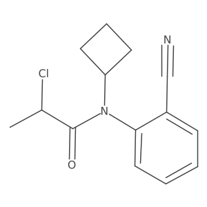 2-chloro-N-(2-cyanophenyl)-N-cyclobutylpropanamide结构式