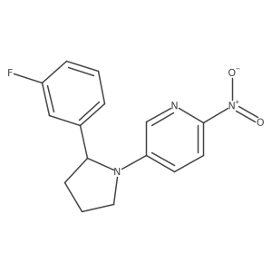 5-[2-(3-fluorophenyl)-1-pyrrolidinyl]-2-nitroPyridine Structure