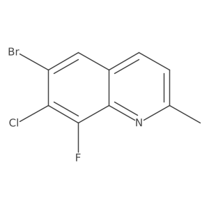 6-Bromo-7-chloro-8-fluoro-2-methylquinoline Structure