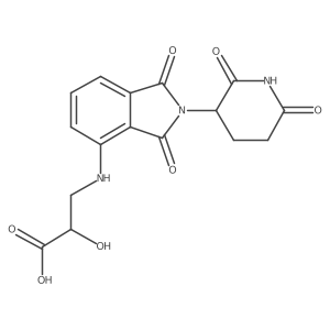 3-[[2-(2,6-Dioxo-3-piperidyl)-1,3-dioxo-isoindolin-4-yl]amino]-2-hydroxy-propanoic acid Structure