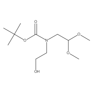 tert-butyl N-(2,2-dimethoxyethyl)-N-(2-hydroxyethyl)carbamate结构式