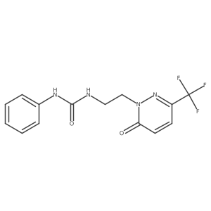 1-[2-[6-Oxo-3-(trifluoromethyl)pyridazin-1-yl]ethyl]-3-phenylurea Structure