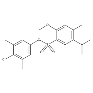 4-Chloro-3,5-dimethylphenyl 2-methoxy-4-methyl-5-(propan-2-yl)benzene-1-sulfonate Structure