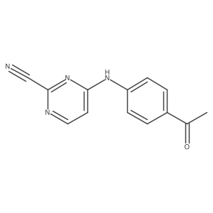 4-[(4-Acetylphenyl)amino]pyrimidine-2-carbonitrile Structure