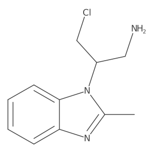 3-chloro-2-(2-methyl-1H-1,3-benzodiazol-1-yl)propan-1-amine结构式
