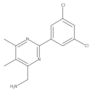 1-[2-(3,5-Dichlorophenyl)-5,6-dimethylpyrimidin-4-yl]methanamine Structure