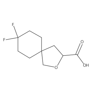 8,8-Difluoro-2-oxaspiro[4.5]decane-3-carboxylic acid Structure