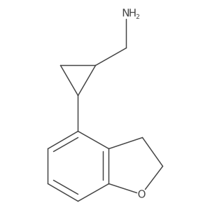 (1R,2S)-rel-2-(2,3-Dihydro-4-benzofuranyl)-cyclopropanemethanamine结构式
