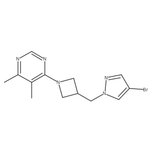 4-{3-[(4-bromo-1H-pyrazol-1-yl)methyl]azetidin-1-yl}-5,6-dimethylpyrimidine Structure