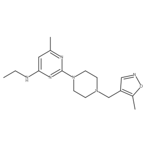 N-ethyl-6-methyl-2-{4-[(5-methyl-1,2-oxazol-4-yl)methyl]piperazin-1-yl}pyrimidin-4-amine Structure