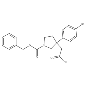 2-{1-[(Benzyloxy)carbonyl]-3-(4-bromophenyl)pyrrolidin-3-yl}acetic acid Structure