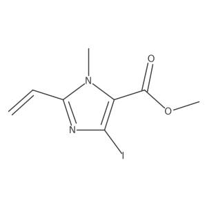 Methyl 4-iodo-1-methyl-2-vinyl-1H-imidazole-5-carboxylate结构式
