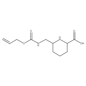 6-({[(Prop-2-en-1-yloxy)carbonyl]amino}methyl)piperidine-2-carboxylic acid Structure
