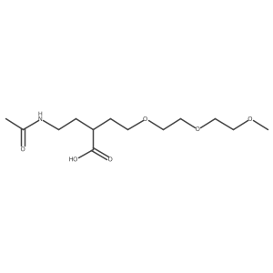 4-Acetamido-2-{2-[2-(2-methoxyethoxy)ethoxy]ethyl}butanoic acid结构式