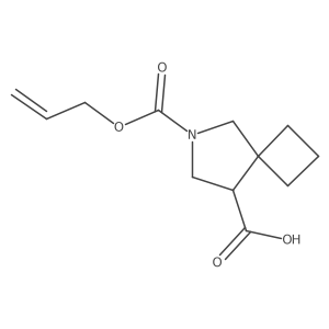 6-[(Prop-2-en-1-yloxy)carbonyl]-6-azaspiro[3.4]octane-8-carboxylic acid结构式