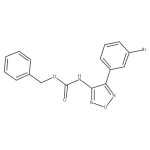 benzyl N-[4-(3-bromophenyl)-1,2,5-oxadiazol-3-yl]carbamate结构式