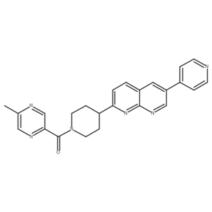 2-[1-(5-Methylpyrazine-2-carbonyl)piperidin-4-yl]-6-(pyridin-4-yl)-1,8-naphthyridine Structure