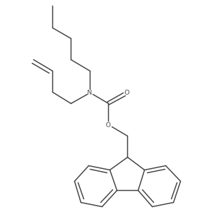 (9H-fluoren-9-yl)methyl N-(but-3-en-1-yl)-N-pentylcarbamate结构式