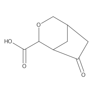 7-Oxo-3-oxabicyclo[3.2.1]octane-2-carboxylic acid结构式