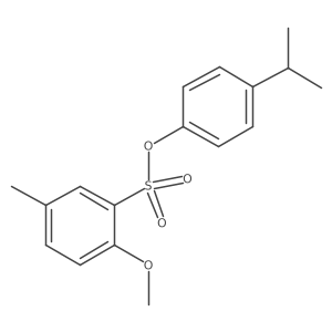 4-(Propan-2-yl)phenyl 2-methoxy-5-methylbenzene-1-sulfonate结构式