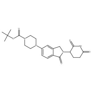 tert-butyl (S)-4-(2-(2,6-dioxopiperidin-3-yl)-1-oxoisoindolin-5-yl)piperazine-1-carboxylate Structure