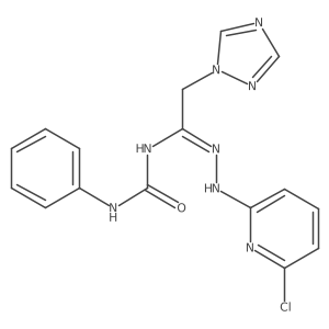 N-[1-[2-(6-chloro-2-pyridinyl)hydrazino]-2-(1H-1,2,4-triazol-1-yl)ethylidene]-N'-phenylurea Structure