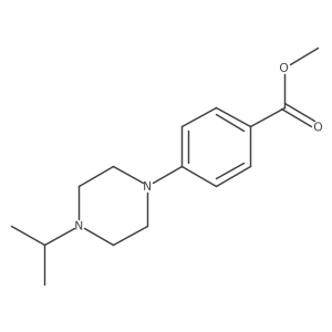 Methyl 4-(4-propan-2-yl-piperazin-1-yl)benzoate结构式